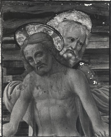 Anonimo — Anonimo fiorentino - sec. XV - Cristo morto sorretto da Nicodemo — insieme